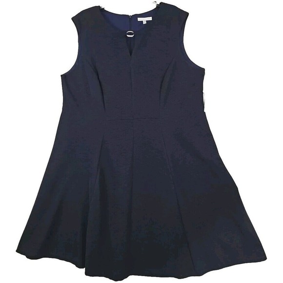 Sandra Darren ~Woman Plus Size 20W~ Navy Blue Sleeveless Sheath Dress NWT. - Picture 1 of 9